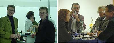 (li) Dr. Klaus Riedmüller und Stefan Fuchs.  (re) Annemarie und Ing. Gerhart Moser, Frau und DI Martin Posch. 